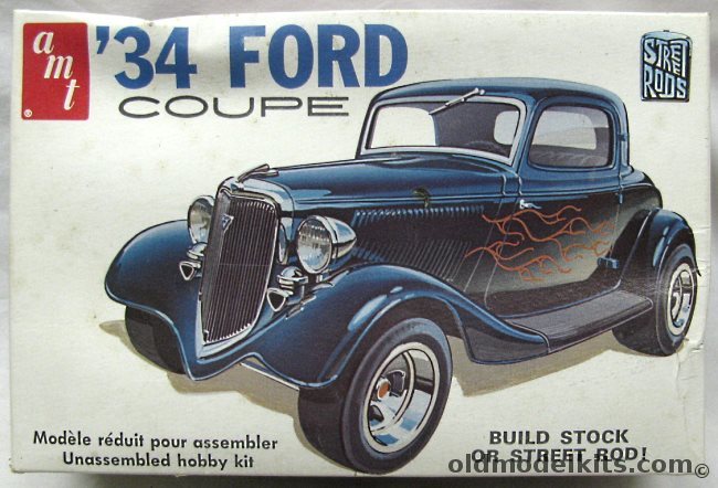 AMT 1/25 34 Ford Street Rod (1934 Ford Coupe), T134 plastic model kit